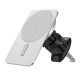 Автомобільний тримач із бездротовою зарядкою Wiwu Wi-Q001 Liberator Magnetic Wireless Wharger Silver